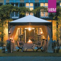 Romantischer Pavillon mit Dach - MBM - Metall/Eisen - offen - 350x30x330cm - Pavillon Romeo Elegance von Gartentraum.de