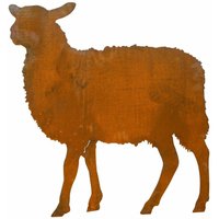 Rostfigur Schaf in Lebensgröße als Gartenfigur - Schaf Gudrun von Gartentraum.de