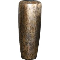 Runde XXL Vase mit Einsatz aus Polystone - Indoor - Gold - Bulelani / 117x46xm (HxDm) / mit Wasserstandsanzeiger von Gartentraum.de