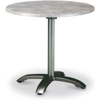 Runder 90cm Tisch klappbar mit Anthrazit Gestell - Tisch Anthrazit Ligu / mit Betonoptik von Gartentraum.de