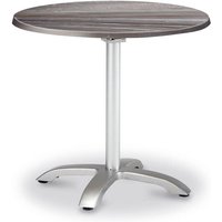 Runder 90cm Tisch klappbar mit Silber Gestell - Tisch Silber Ligu / mit Steinoptik von Gartentraum.de