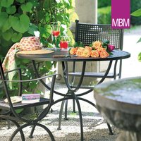 Runder Gartentisch - MBM - Metall/Eisen - dunkel - 100cm - Tisch Romeo von Gartentraum.de