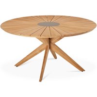 Runder Gartentisch aus Teakholz - 150 cm - Tisch Madora von Gartentraum.de