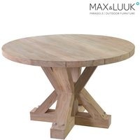 Runder Gartentisch aus Teakholz - stabil - Max&Luuk - Jim Gartentisch / 120cm von Gartentraum.de