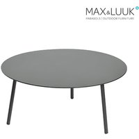 Runder Loungetisch aus Aluminium - schwarz - Gartentisch Kick von Gartentraum.de