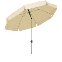 Runder Polyester-Sonnenschirm 200cm neigbar - Schirm Karno / Natur von Gartentraum.de