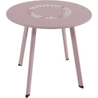 Runder Stahl Gartentisch als Ablage in rosa - Tisch Amelie rosa / 40x45cm (HxDm) von Gartentraum.de