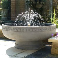 Sandsteinguss Brunnenschale mit Springbrunnen - Priestley / Terrakotta Sandsteinguss Brunnenschale mit Springbrunnen - Priestley / Terrakotta von Gartentraum.de