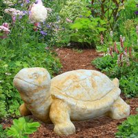 Schildkröte Steinfigur - Egon / Antikgrau von Gartentraum.de