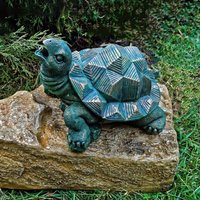 Schildkröten Wasserspeier aus Steinguss für die kunstvolle Teich Gestaltung - Karolos / Tyrolia von Gartentraum.de