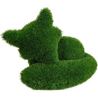 Schlafende Topiary Fuchsfigur in grüner Rasenoptik - Fuchs Rhema / 50cm von Gartentraum.de