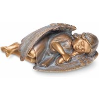 Schlafender Engel - Wetterfeste Gartenfigur aus Aluminium oder Bronze - Sonia / Bronze braun von Gartentraum.de