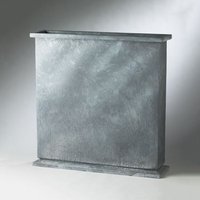 Schmales Pflanzgefäß aus Stahl/Cortenstahl - Quadrat - Rebo Alena / 100x100x25cm (HxBxT) / Stahl galvanisiert von Gartentraum.de