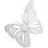 Schmetterling als Wanddeko - Edelstahl glänzend - Schmetterling Ruf von Gartentraum.de