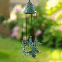 Schmetterlinge als Windspiel aus Metall in Türkis - Schmetterlingsspiel von Gartentraum.de