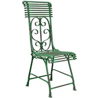 Schmiedeeisen Outdoor-Stuhl im antiken Design - Lumani / Grau von Gartentraum.de