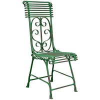 Schmiedeeisen Outdoor-Stuhl im antiken Design - Lumani / Weiß von Gartentraum.de