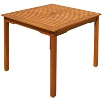 Schöner Gartentisch aus Holz mit Schirmloch - eckig - Angophora Tisch von Gartentraum.de