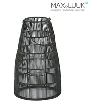 Schwarze Outdoor Leuchte zum Hängen oder Aufstellen mit Glas-Kerzenhalter - Max & Luuk - Mace Laterne / 51x31cm (HxDm) von Gartentraum.de