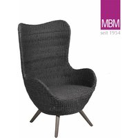Schwarzer Gartensessel aus Resysta und Mirotex Twist von MBM - Sessel Ocean / mit Sitzkissen Granit Schwarzer Gartensessel aus Resysta und Mirotex Twist von MBM - Sessel Ocean / mit Sitzkissen Granit von Gartentraum.de
