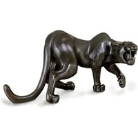 Schwarzer Panther lebensgroß - limitierter Bronzeguss - Ira von Gartentraum.de