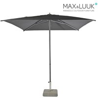 Schwarzer Sonnenschirm aus Aluminium und Sunbrella von Max & Luuk - Julian Sonnenschirm von Gartentraum.de