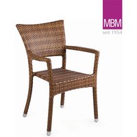 Sessel für den Garten mit Arm- und Rückenlehne von MBM - Sessel Bellini Prinz / mit Sitzkissen Sahara von Gartentraum.de