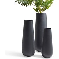 Set runde Aluminium Gartenvasen - Anthrazit - Louis Set Anthrazit von Gartentraum.de
