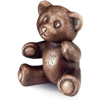 Sitzender Bronze Teddybär - variable Farbtöne - Teddybär / 9x8x6cm (HxBxT) / Bronze Patina grün von Gartentraum.de