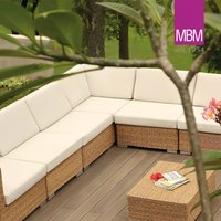 Sitzkissen für Ecklounge Modul Bellini von MBM - Eckmodul Sitzkissen Bellini / Ecru Sitzkissen für Ecklounge Modul Bellini von MBM - Eckmodul Sitzkissen Bellini / Ecru von Gartentraum.de