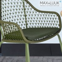 Sitzkissen für den Gartenstuhl Anna aus Sunbrella von Max&Luuk - Anna Sitzkissen / Gaillette Reseda von Gartentraum.de