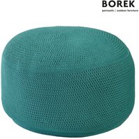 Sitzpuff für draußen - grün - Borek - Ardenza Seil - Crochette Sitzkissen von Gartentraum.de
