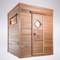 Skandinavische Gartensauna Infrarot Kombination aus Holz für 6 Personen - Fari / DUO Heizung / ohne Holzofen von Gartentraum.de