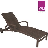 Sonnenliege mit Rollen - MBM - verstellbar - Alu & Polyrattan - Gartenliege Bellini von Gartentraum.de