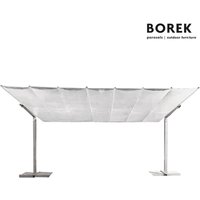 Sonnenschirm mit 2 Ständern - Borek - kippbar - Aluminium Rahmen - New Flexy Sonnenschutz / 1 / sooty von Gartentraum.de