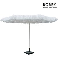 Sonnenschirm weiß - Borek - rund - ausgefallen - Aluminium Rahmen - Monroe Sonnenschirm / ohne Cover von Gartentraum.de