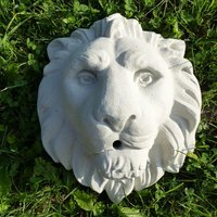 Speier Figur mit Löwe aus Stein - Lorenzo / Portland weiß von Gartentraum.de