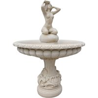 Springbrunnen Fontäne aus Steinguss mit Skulptur eines Frauenaktes - Eleonor / Olimpia von Gartentraum.de