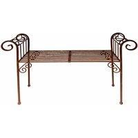 Stabile Garten Sitzbank aus Rostmetall in elegantem Design - Panchina von Gartentraum.de