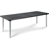 Stabiler Ausziehtisch 160cm/220cm Anthrazit/Silber - Tisch Claros von Gartentraum.de