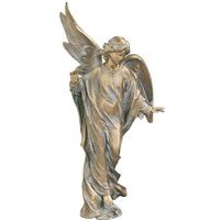 Stehende Engelstatue aus Bronze mit Wachsgusspatina - Ephenor von Gartentraum.de