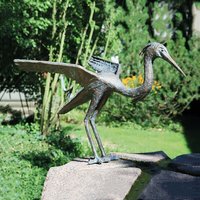 Stehende Reiher Vogelfigur - limitierte Bronzestatue - Fischreiher Stehende Reiher Vogelfigur - limitierte Bronzestatue - Fischreiher von Gartentraum.de
