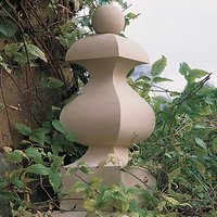 Stein Figur für Mauerpfeiler - Galba / Terrakotta von Gartentraum.de