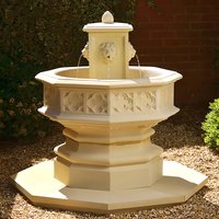 Stein Gartenbrunnen mit Löwenkopf Speier - Riva San Vitale / mit Basis / Sand Stein Gartenbrunnen mit Löwenkopf Speier - Riva San Vitale / mit Basis / Sand von Gartentraum.de