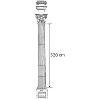 Stein Rundsäule mit Kapitell korinthisches Design - Aldfrith / mit dorischem Kapitell / Terrakotta von Gartentraum.de