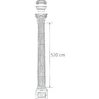 Stein Rundsäule mit Kapitell korinthisches Design - Aldfrith / mit ionischem Kapitell / Terrakotta von Gartentraum.de