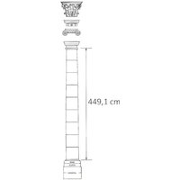 Stein Rundsäule toskanisch mit wählbarem Kapitell - Oswine / mit dorischem Kapitell / Portland Weiß von Gartentraum.de