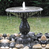 Stein Wasserspiel mit Schale - Dorton / Portland weiß von Gartentraum.de