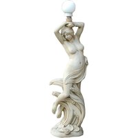 Steinguss Dekoskulptur - Frauen Aktfigur mit Gartenleuchte - Anastasia / Olimpia von Gartentraum.de