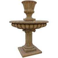 Steinguss Springbrunnen mit Pumpe für den Garten - antikes Design - Eugenio / Olimpia von Gartentraum.de